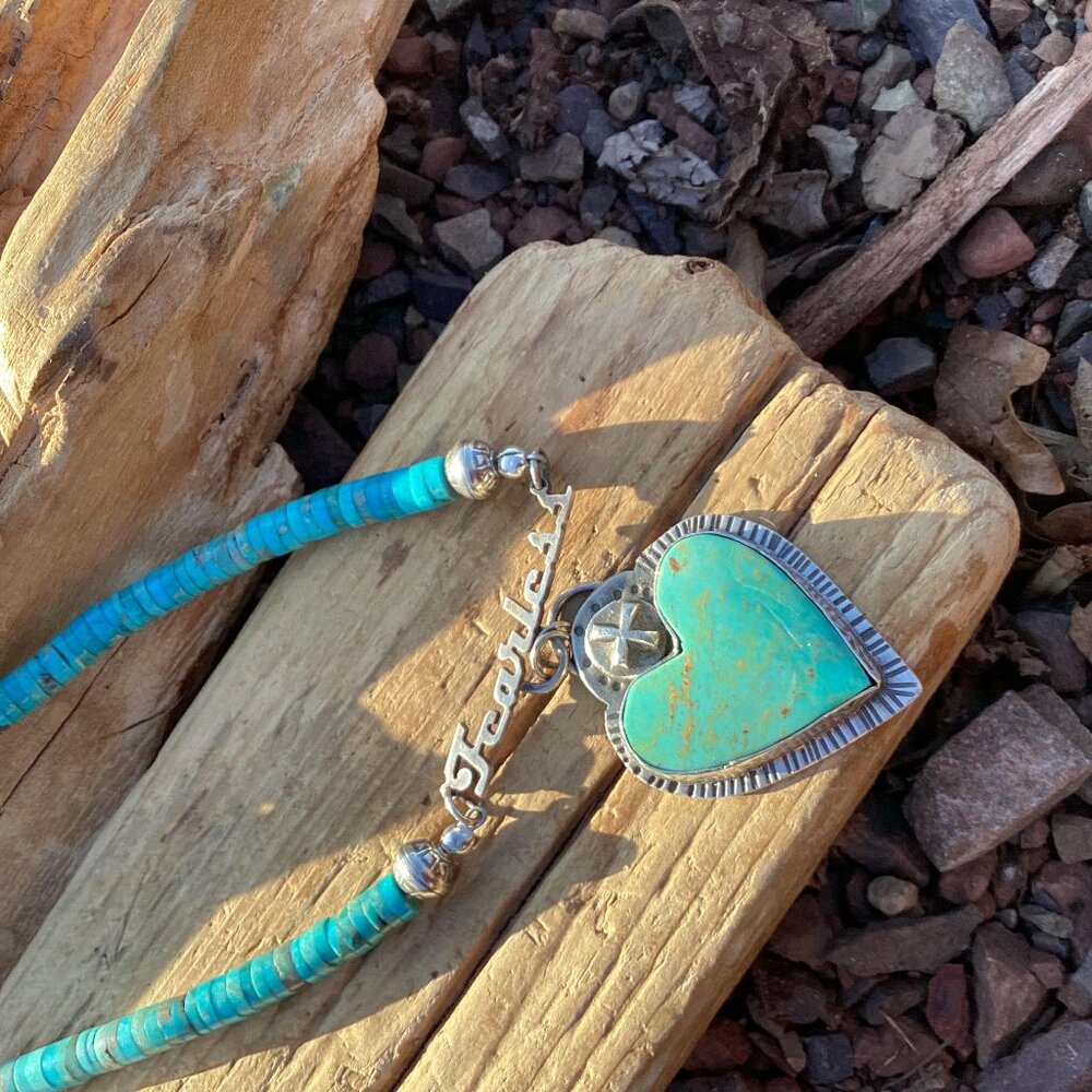 Sterling Silver and Turquoise Pendant Necklace